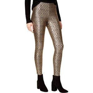 Stretch leggings black and gold
